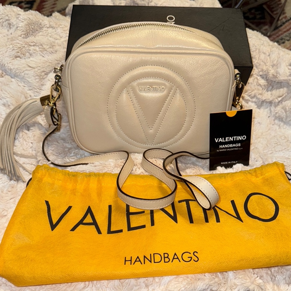 Valentino Cream Crossbody Bag